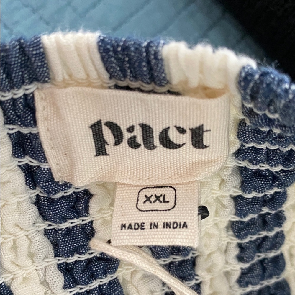 Pact cotton Navy and White Stripe Button-Front Dress - Picture 8 of 10